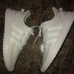 Men’s white adidas shoes